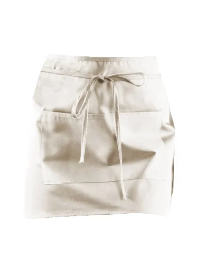 Basic Half Apron With Pocket - natural, UNICA