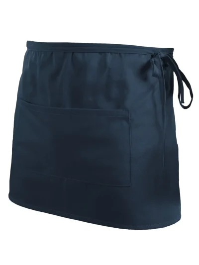 Basic Half Apron With Pocket - navy, UNICA