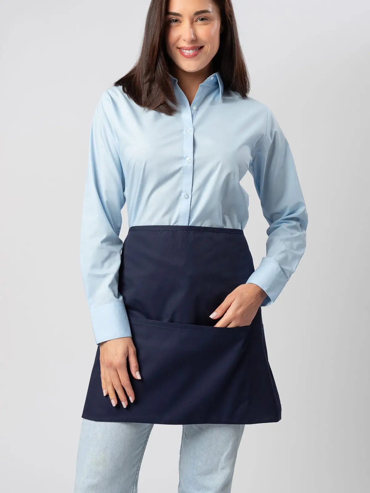 Half apron with large pocket