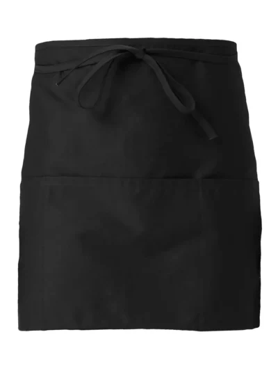 Half apron with large pocket - black, UNICA