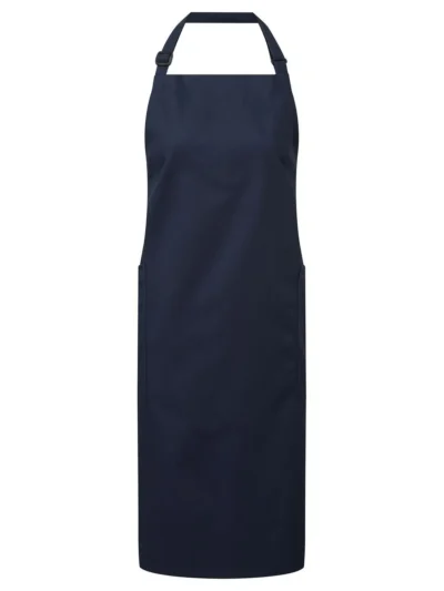 Recycled and Organic Fairtrade Bib Apron - navy, UNICA