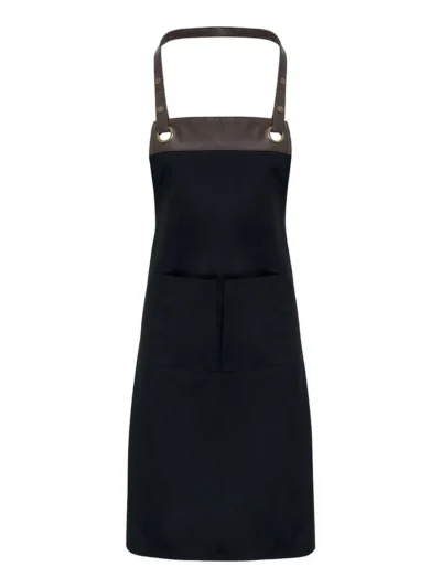 Espresso Bib Apron - black/brown, UNICA