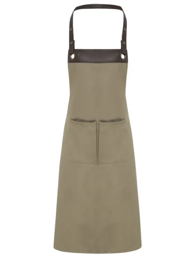 Espresso Bib Apron - khaki/brown, UNICA