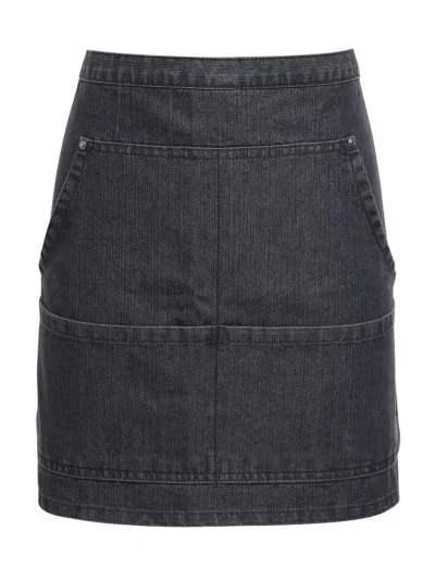 Jeans Stitch Denim Waist Apron - black denim, UNICA