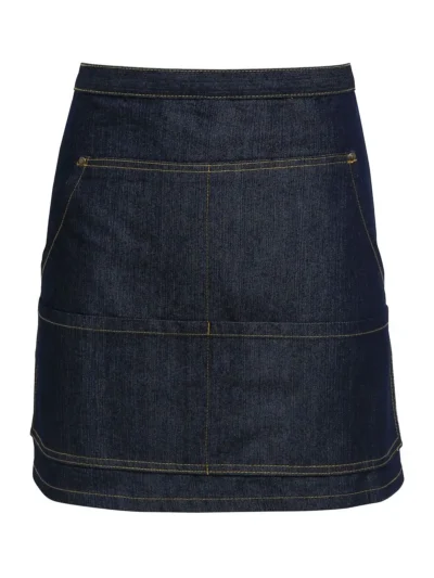Jeans Stitch Denim Waist Apron - indigo denim, UNICA