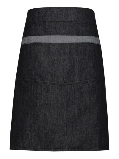 Domain Contrast Denim Waist Apron - black denim, UNICA