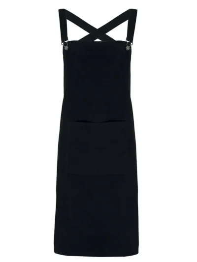 Cross Back "Barista" Bib Apron - black, UNICA
