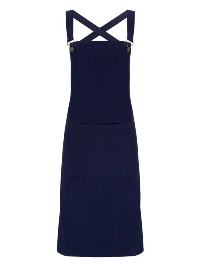 Cross Back "Barista" Bib Apron - navy, UNICA