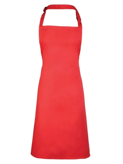 Colours Bib Apron - strawberry red, UNICA