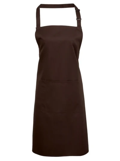 Colours Bib Apron With Pocket - brown, UNICA