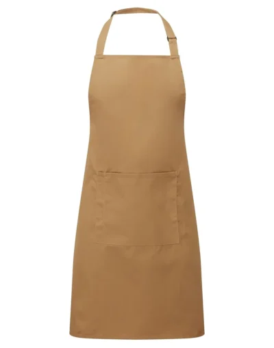 Colours Bib Apron With Pocket - camel, UNICA