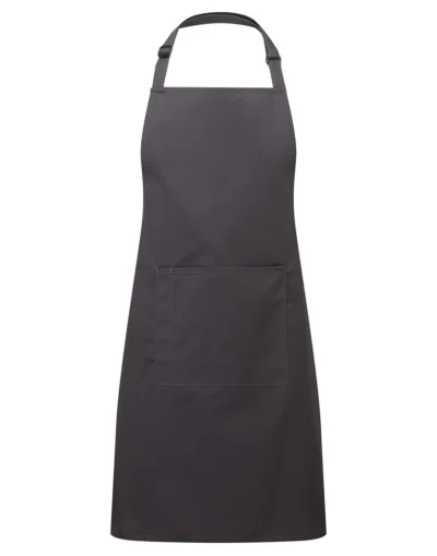 Colours Bib Apron With Pocket - charcoal, UNICA