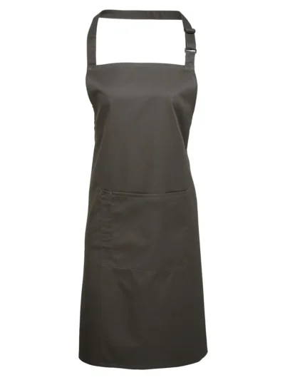 Colours Bib Apron With Pocket - dark grey, UNICA