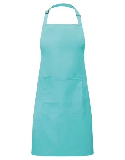 Colours Bib Apron With Pocket - duck egg blue, UNICA