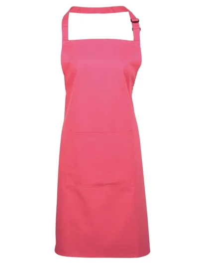 Colours Bib Apron With Pocket - fuchsia, UNICA