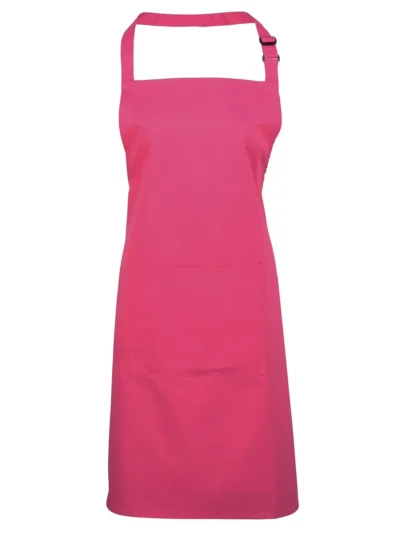 Colours Bib Apron With Pocket - hot pink, UNICA