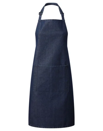 Colours Bib Apron With Pocket - indigo denim, UNICA