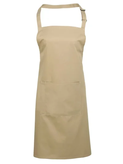 Colours Bib Apron With Pocket - khaki, UNICA