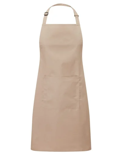 Colours Bib Apron With Pocket - latte, UNICA