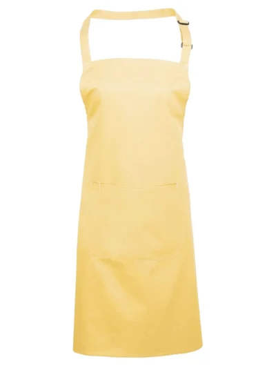 Colours Bib Apron With Pocket - lemon, UNICA