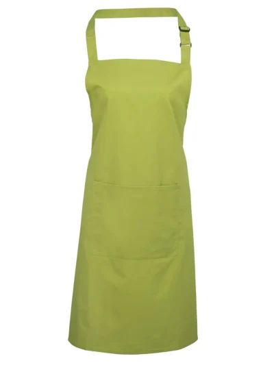 Colours Bib Apron With Pocket - lime, UNICA