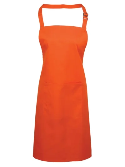 Colours Bib Apron With Pocket - orange, UNICA
