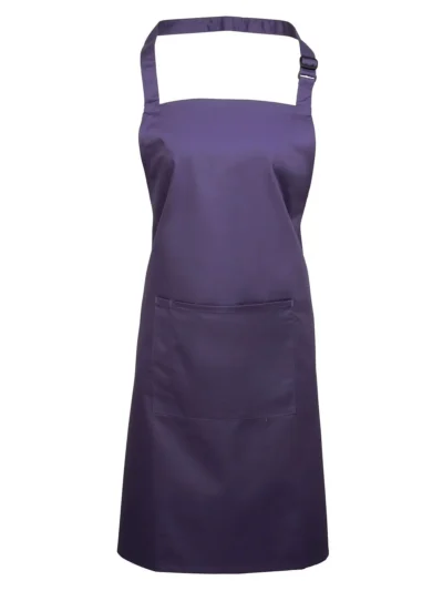 Colours Bib Apron With Pocket - purple, UNICA