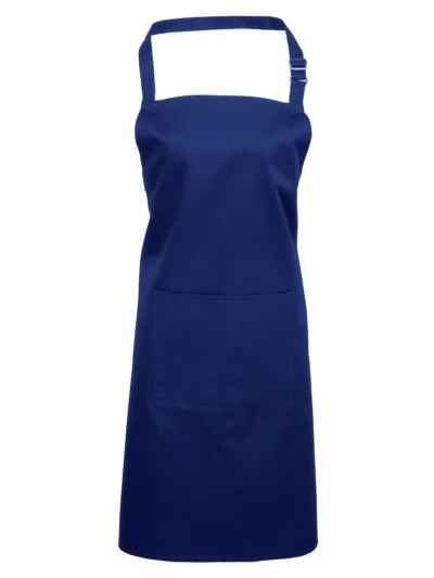 Colours Bib Apron With Pocket - royal, UNICA