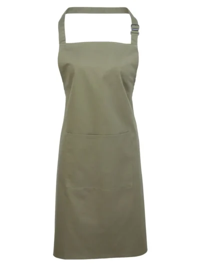 Colours Bib Apron With Pocket - sage, UNICA