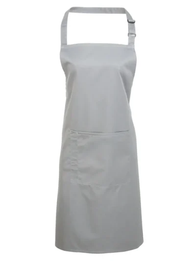 Colours Bib Apron With Pocket - silver, UNICA