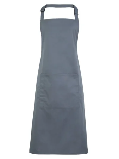 Colours Bib Apron With Pocket - steel, UNICA