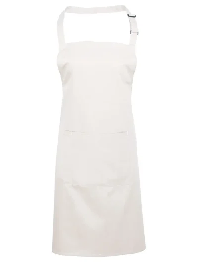 Colours Bib Apron With Pocket - white, UNICA