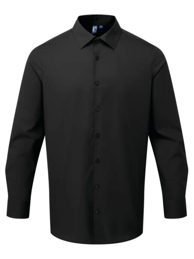 Camicia uomo in popeline 'recyclight' - black, XL