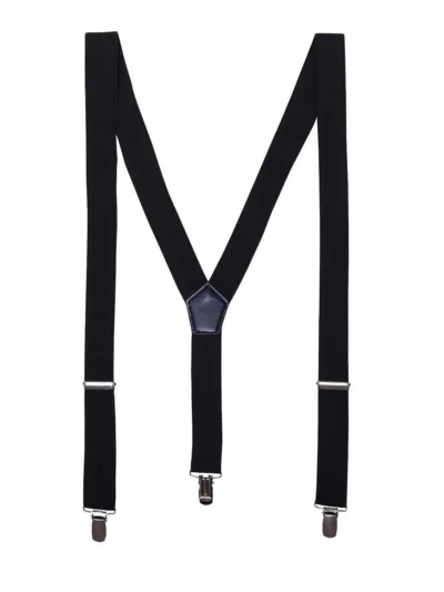 Clip on Trousers Braces - black, UNICA
