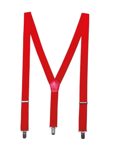 Clip on Trousers Braces - red, UNICA