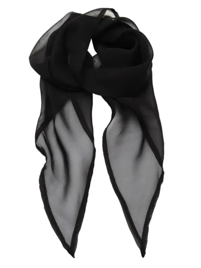 Ladies Chiffon Scarf - black, UNICA