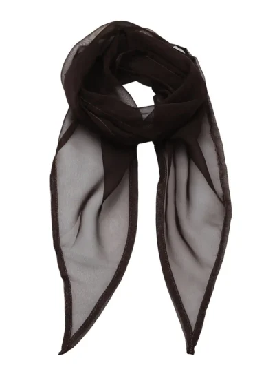 Ladies Chiffon Scarf - brown, UNICA