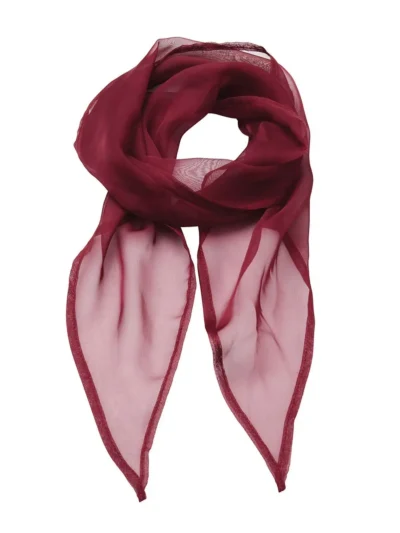 Ladies Chiffon Scarf - burgundy, UNICA