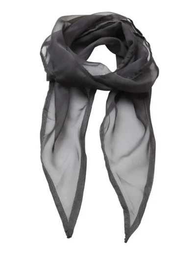 Ladies Chiffon Scarf - dark grey, UNICA