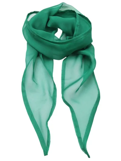 Ladies Chiffon Scarf - emerald, UNICA