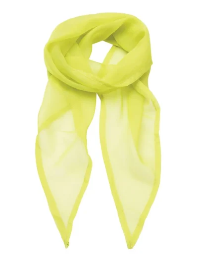 Ladies Chiffon Scarf - lime, UNICA