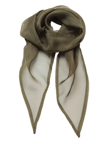 Ladies Chiffon Scarf - olive, UNICA