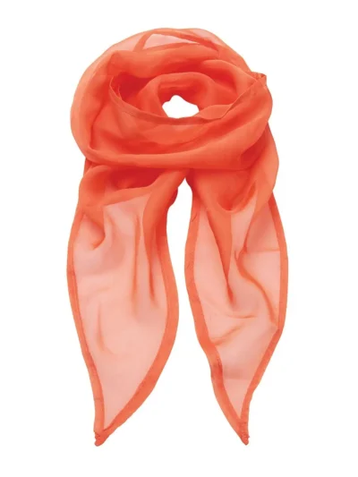 Ladies Chiffon Scarf - orange, UNICA