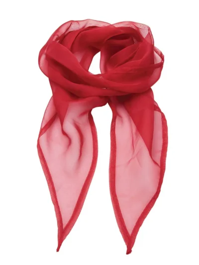 Ladies Chiffon Scarf - red, UNICA