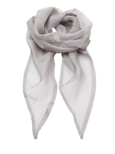 Ladies Chiffon Scarf - silver, UNICA