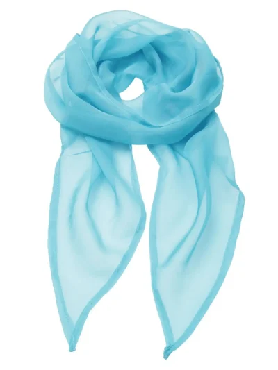 Ladies Chiffon Scarf - turquoise, UNICA