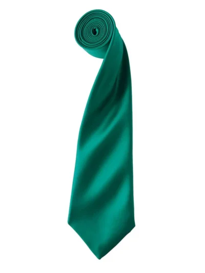 Colours Collection Satin Tie - emerald, UNICA