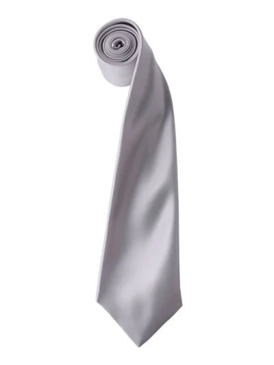Colours Collection Satin Tie - silver, UNICA