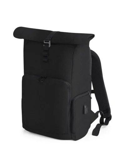 Q-Tech Charge Roll-Top Backpack - black, UNICA