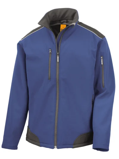 Ripstop softshell workwear jacket - navy-black, M